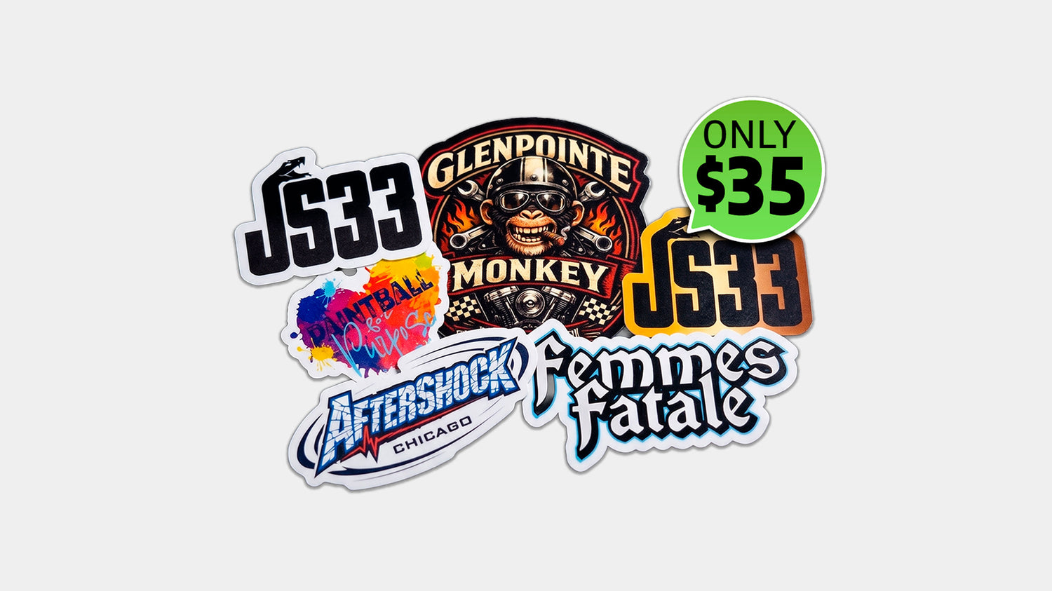 DEAL! 100 Die-Cut 3" Stickers