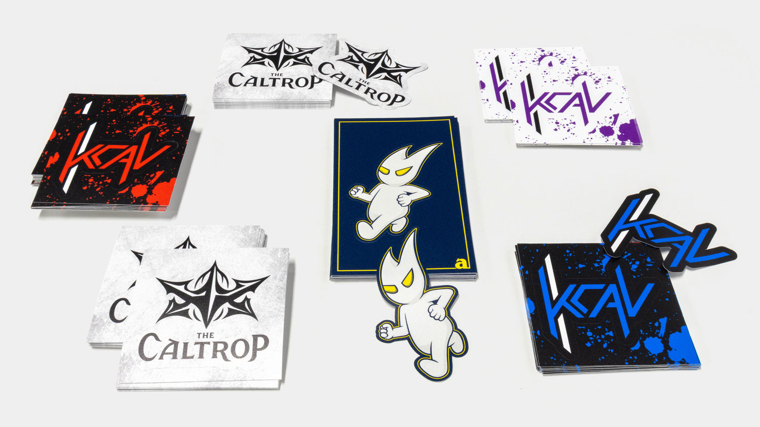 Collection of Colorful Kiss-Cut Stickers displayed on a White Background