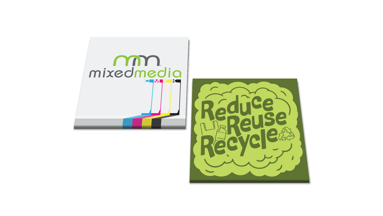 Two Stacks of Square Stickers in the Center
